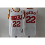 Maglia NBA 22 Drexler Rockets Retro Bianco