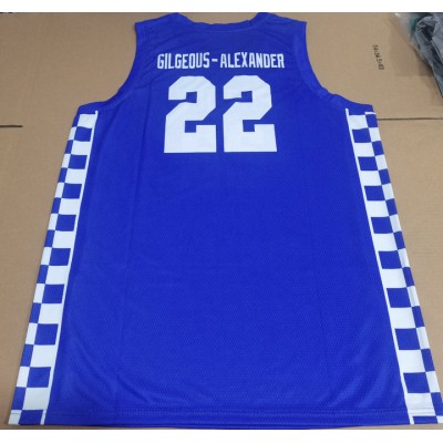 Maglia NBA 22 Gilgeous-Alexander Kentucky Blu Stampato