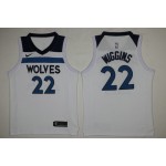 Maglia NBA 22 Wiggins Timberwolves 2017-18 Season Bianco