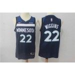 Maglia NBA 22 Wiggins Wolves 2017-18 Season Blu