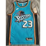 Maglia #23 Ivey Detroit Pistons 22-23 classic Blu Ricamato logos