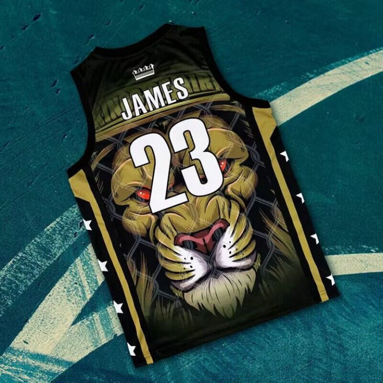 Maglia NBA 23 James Kings Nero Stampato