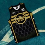 Maglia NBA 23 James Kings Nero Stampato