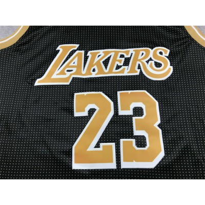 Maglia NBA 23 James Lakers 2024-25 Nero Ricamato