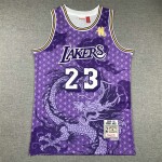 Maglia NBA 23 James Lakers The Year of the Loong Viola