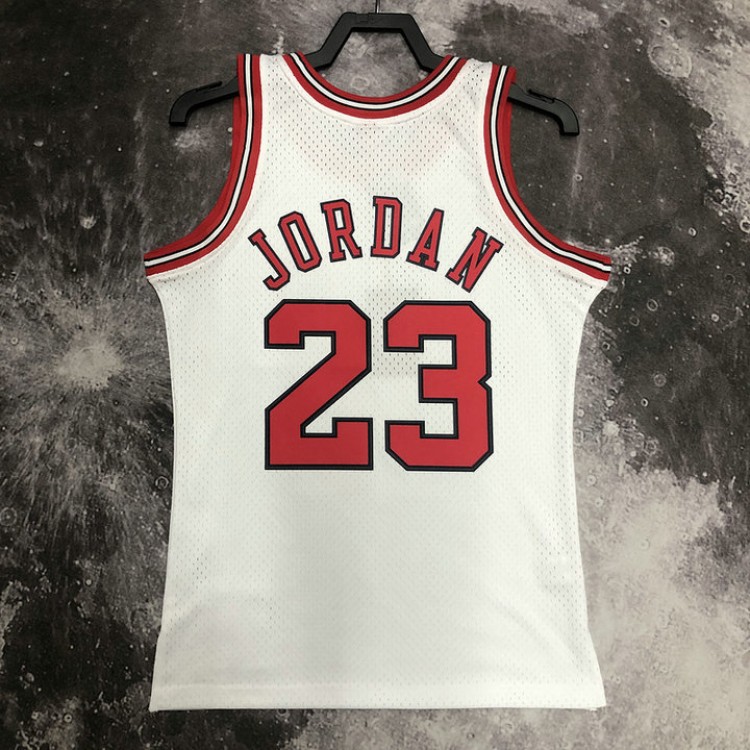 Maglia NBA 23 Jordan 1997-98 Bulls Retro Bianco