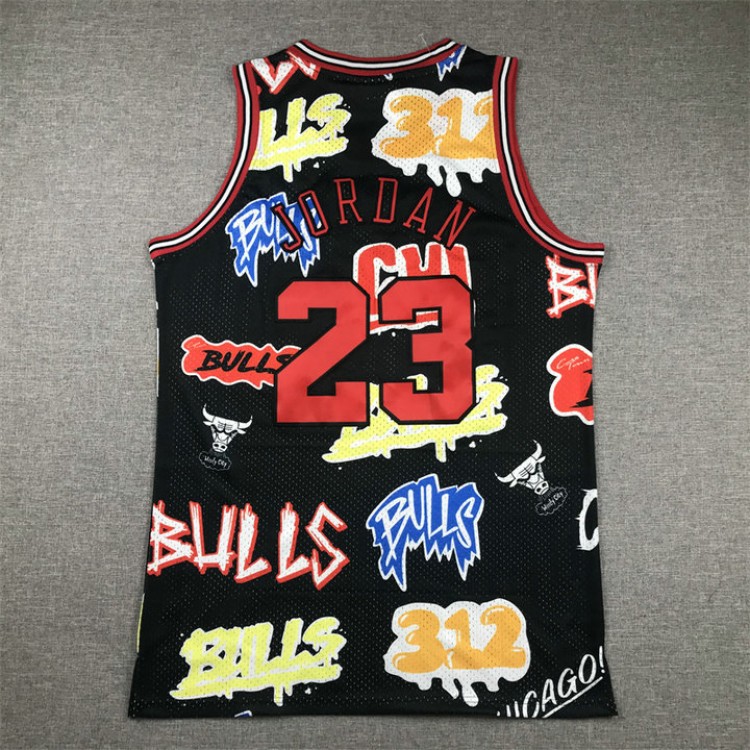 Maglia NBA 23 Jordan Bulls Graffiti