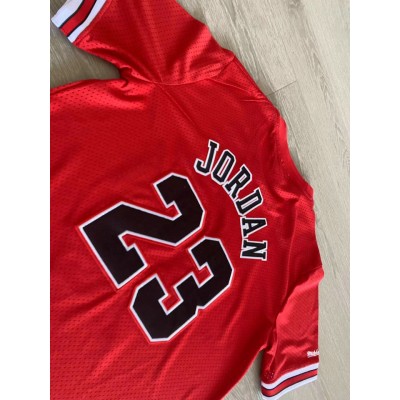 Maglia NBA 23 Jordan Bulls Mitchell & Ness Autentico Manica Corta Rosso