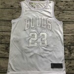 Maglia NBA 23 Jordan Bulls MVP Autentico Bianco