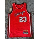 Maglia NBA 23 Jordan Chicago Bulls 21-22 city Rosso