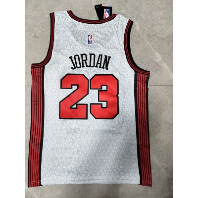 Maglia NBA 23 Jordan Chicago Bulls 22-23 city Bianco Ricamato