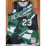 Maglia NBA 23 Jordan Chicago Bulls Verde Bianco