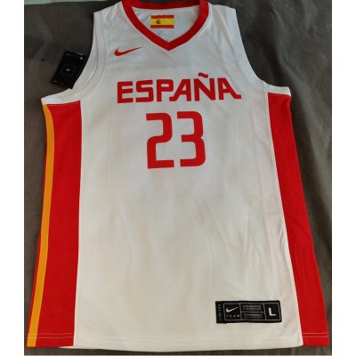 Maglia 23 LLULL Spain FIBA Basketball world cup Bianco