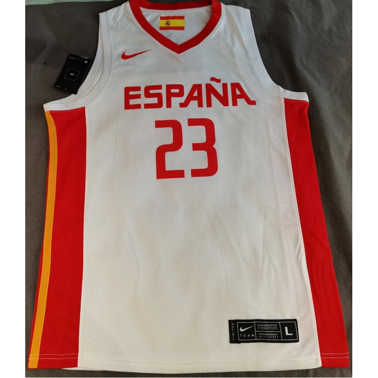 Maglia 23 LLULL Spain FIBA Basketball world cup Bianco