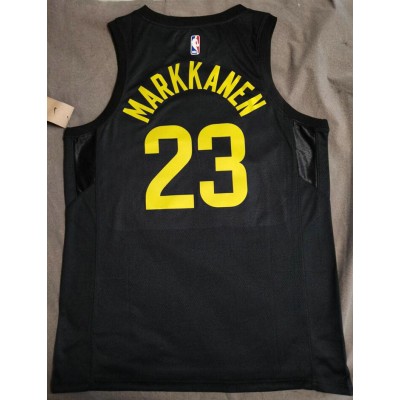 Maglia NBA 23 Lauri Markkanen Jazz 22-23 Nero Stampato