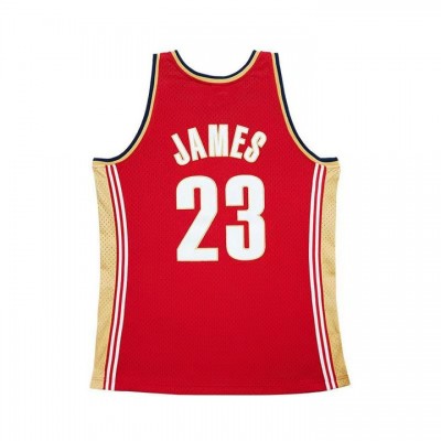 Maglia #23 Lebron James Cavaliers 2008-09 Mitchell & Ness Vintage Rosso Stampato