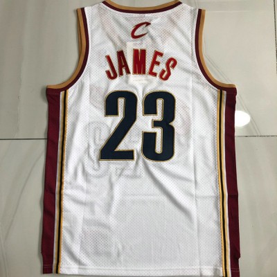 Maglia #23 Lebron James Cleveland Cavaliers Mitchell & Ness 2008-09 Bianco