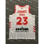 Maglia 23 Marko Guduric Rosso Star Belgrade Basketball Rosso E Bianco stripes Uomo