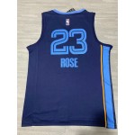 Maglia NBA 23 Rose Memphis Grizzlies Blu Ricamato