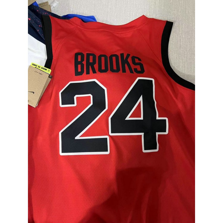 Maglia 24 Brooks Canada Basketball 2024 Summer Limited Swingman Rosso Uomo