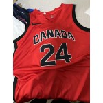 Maglia 24 Brooks Canada Basketball 2024 Summer Limited Swingman Rosso Uomo