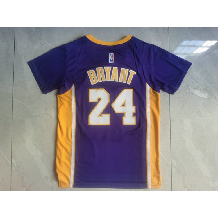 Maglia NBA 24 Bryant Lakers Manica Corta Viola