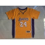 Maglia NBA 24 Bryant Lakers Manica Corta Giallo