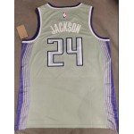 Maglia NBA 24 Jackson Sacramento Kings 22-23 city Grigio Stampato