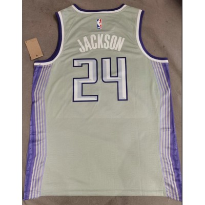 Maglia NBA 24 Jackson Sacramento Kings 22-23 city Grigio Stampato