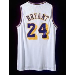 Maglia NBA 24 Kobe Bryant 2008-09 Lakers Retro Bianco