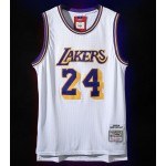 Maglia NBA 24 Kobe Bryant 2008-09 Lakers Retro Bianco