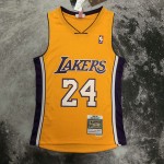 Maglia NBA 24 Kobe Bryant 2008-09 Retro Giallo Stampato