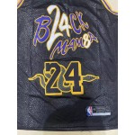 Maglia NBA 24 Kobe Bryant Lakers snake pattern Nero