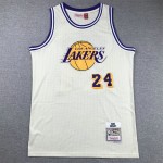 Maglia NBA 24 Kobe bryant Lakers Crema Ricamato