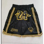 Maglia NBA 24 Mamba Just don Pantaloncini Nero