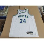 Maglia NBA 24 Warren Timberwolves 2023-24 Classic Bianco