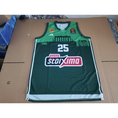 25 NUNN Panathinaikos Athens Basketball Maglia Verde Uomo