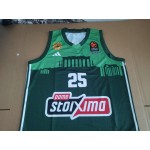 25 NUNN Panathinaikos Athens Basketball Maglia Verde Uomo