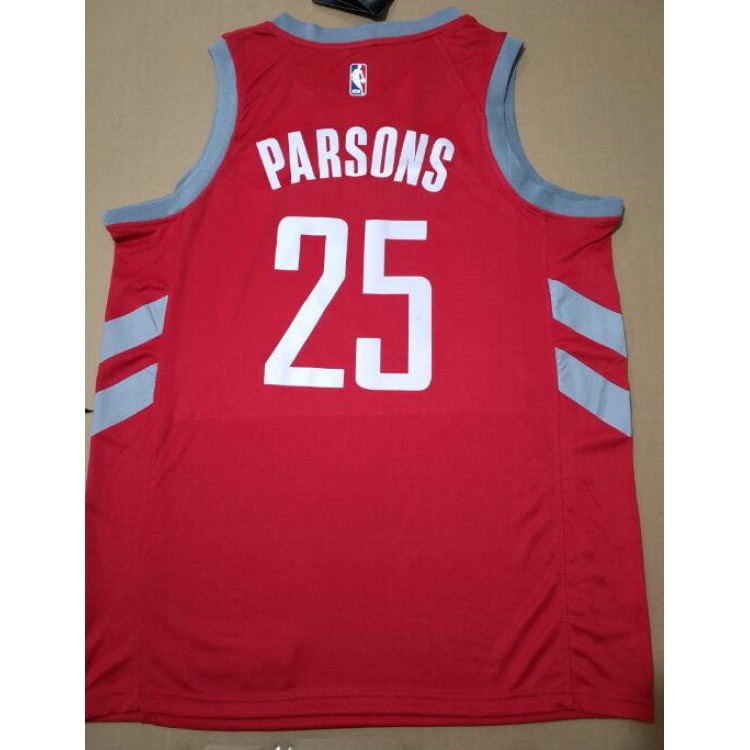 Maglia NBA 25 Parsons Rockets Rosso personnalis