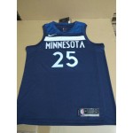 Maglia NBA 25 Rose Minnesota Timberwolves 2018 Blu