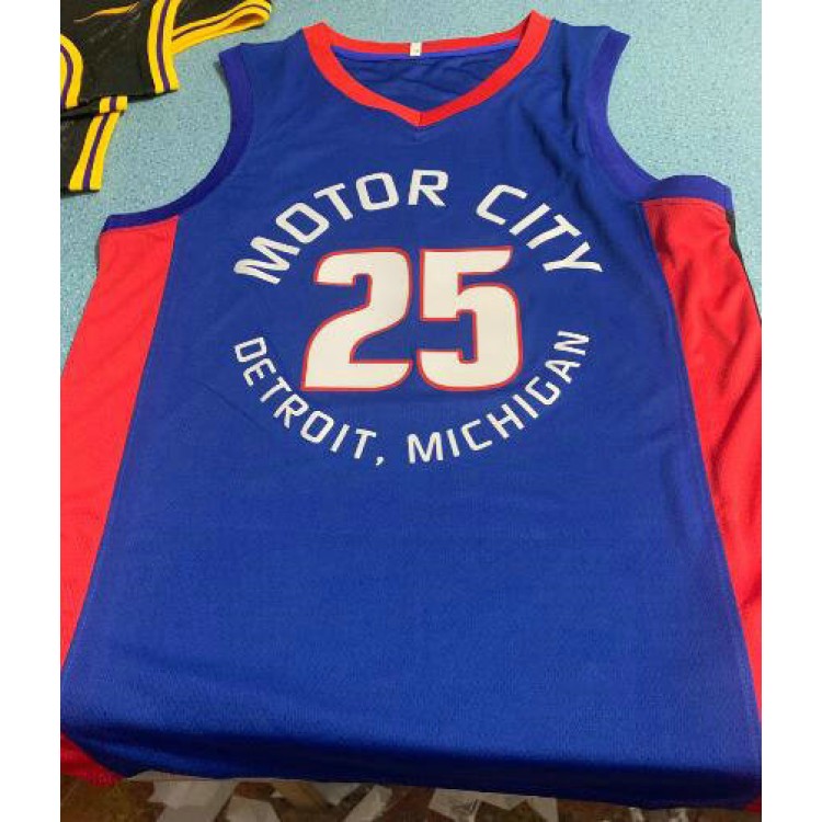 Maglia #25 Rose Pistons Motor City Edition