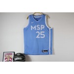 Maglia NBA 25 Rose Timberwolves 20-21 city Blu Stampato