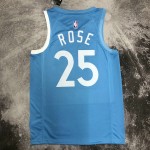 Maglia NBA 25 Rose Timberwolves 2020 city Blu Stampato