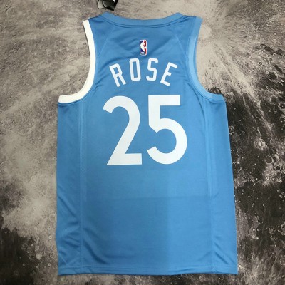 Maglia NBA 25 Rose Timberwolves 2020 city Blu Stampato