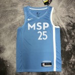 Maglia NBA 25 Rose Timberwolves 2020 city Blu Stampato