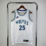 Maglia NBA 25 Rose Timberwolves 2023-24 Classic Bianco