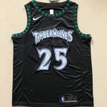 Maglia NBA 25 Rose Timberwolves Autentico Nero