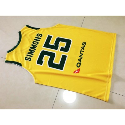 25 Simmons 2019 FIBA World Cup Australia Team Maglia Giallo Uomo