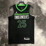 Maglia NBA 25 rose Minnesota Timberwolves 2022-23 Nero