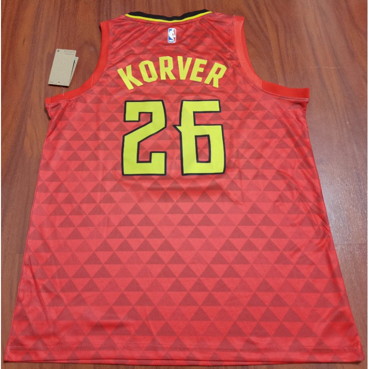 Maglia NBA 26 Korver Atlanta Hawks Rosso Stampato